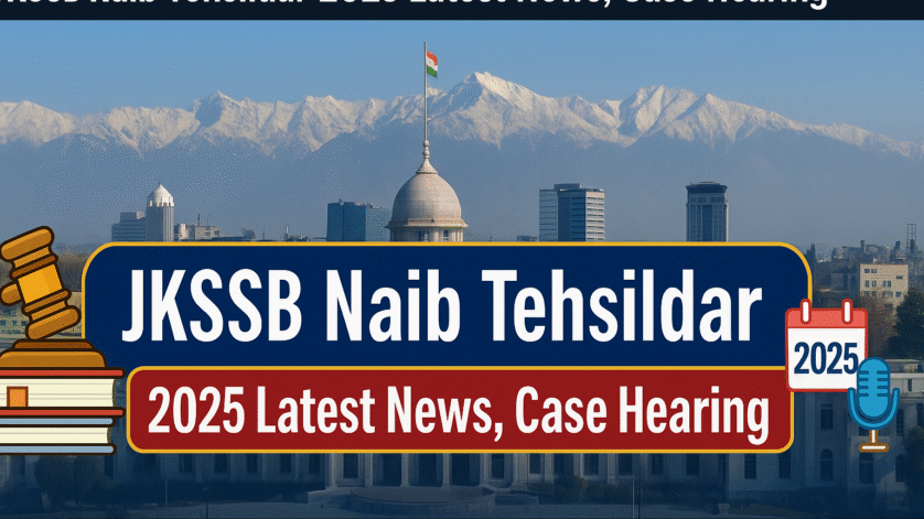 JKSSB Naib Tehsildar Latest News