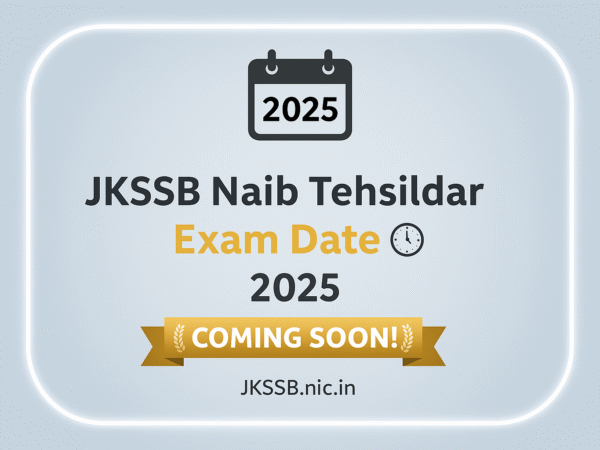 JKSSB Naib Tehsildar Exam date