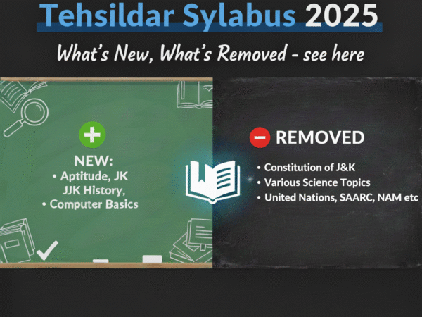 JKSSB Naib Tehsildar Syllabus 2025